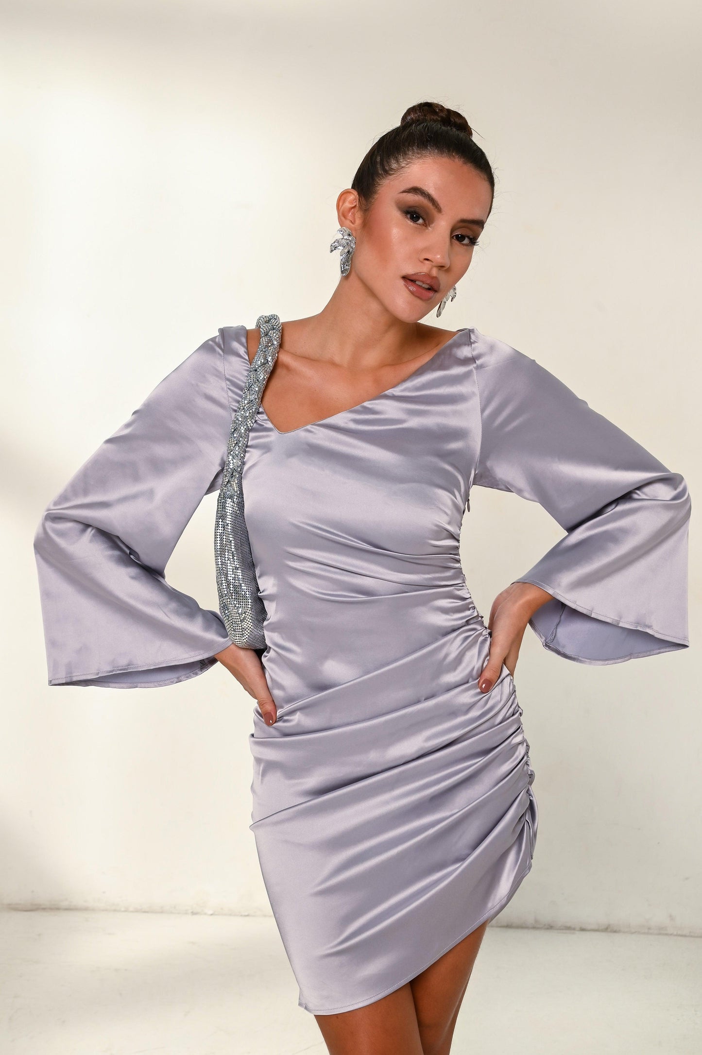 ATHENA Satin Dress - Maison Arheska